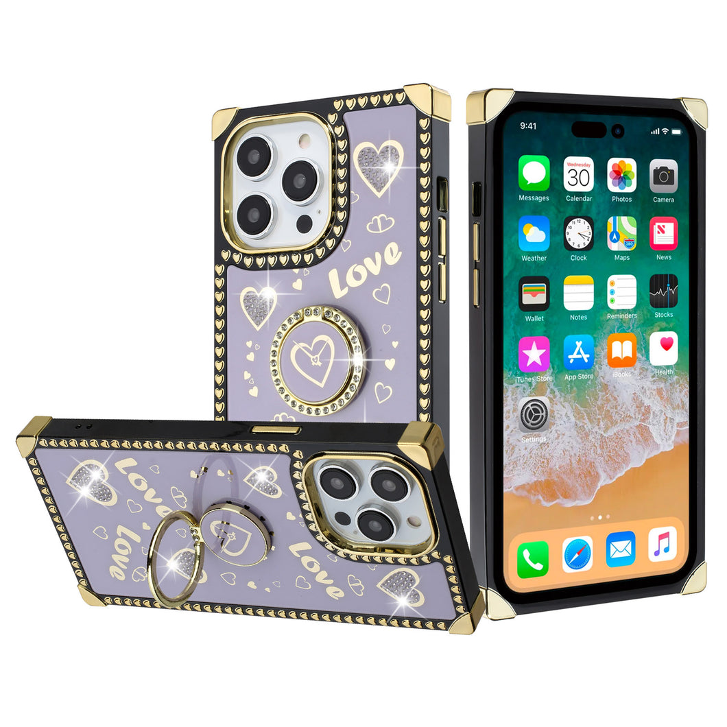 Compatible with Apple iPhone 13 Pro Max 6.7 inch Heart Studded Diamond –  CellularOutfitter